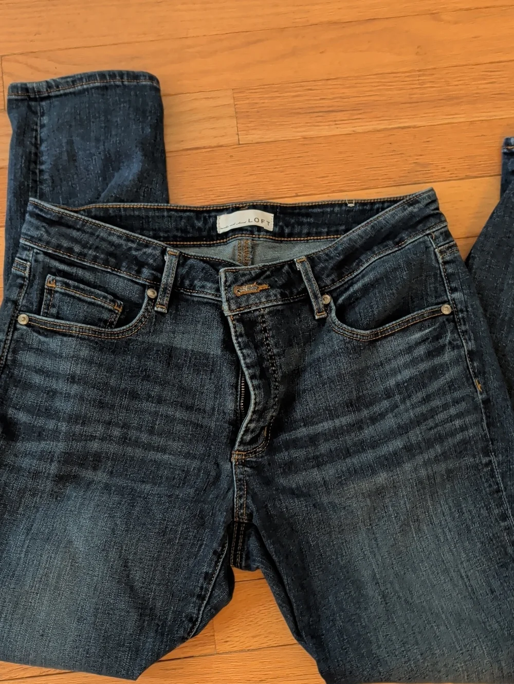 LOFT Women's Dark Blue Slim Jeans - Picture 1 of 2